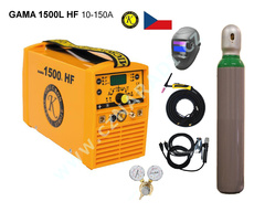 GAMA 1500L HF + kabely + kukla + TIG hořák + ventil + lahev