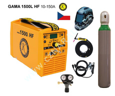 GAMA 1500L HF + kabely + kukla Predator + TIG hořák + ventil + lahev