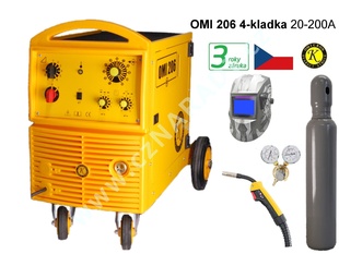 OMI 206 4-kladka + hořák Binzel + red. ventil + kukla Robot + lahev, záruka 3 roky