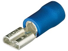 Kabelové koncovky - zásuvkové koncovky ploché - modrá 100ks