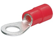 Kabelové koncovky - kabelová oka kruhový tvar - červená 200ks
