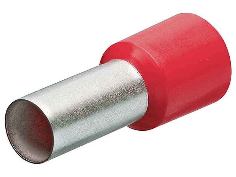 Kabelové koncovky - dutinky 14mm - červená 200ks