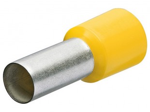 Kabelové koncovky - dutinky 20mm -žlutá 100ks