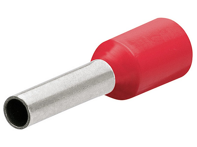 Kabelové koncovky - dutinky 16mm - červená 200ks