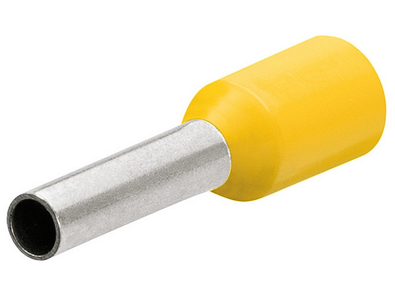 Kabelové koncovky - dutinky 32mm - žlutá 50ks