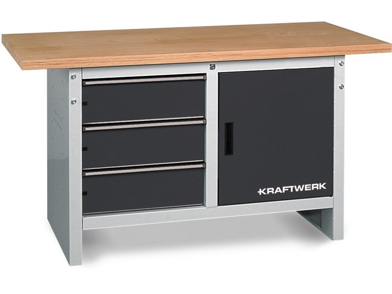 AKCE KW: Pracovní stůl 1500x700mm 1 dvířka + 3 zásuvky COMPACT 1500 / 004