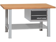 AKCE KW: Pracovní stůl s policí 1500x700mm 2 zásuvky / nosnost 250kg