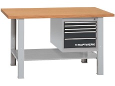 AKCE KW: Pracovní stůl s policí 1500x700mm 5 zásuvek / nosnost 250kg
