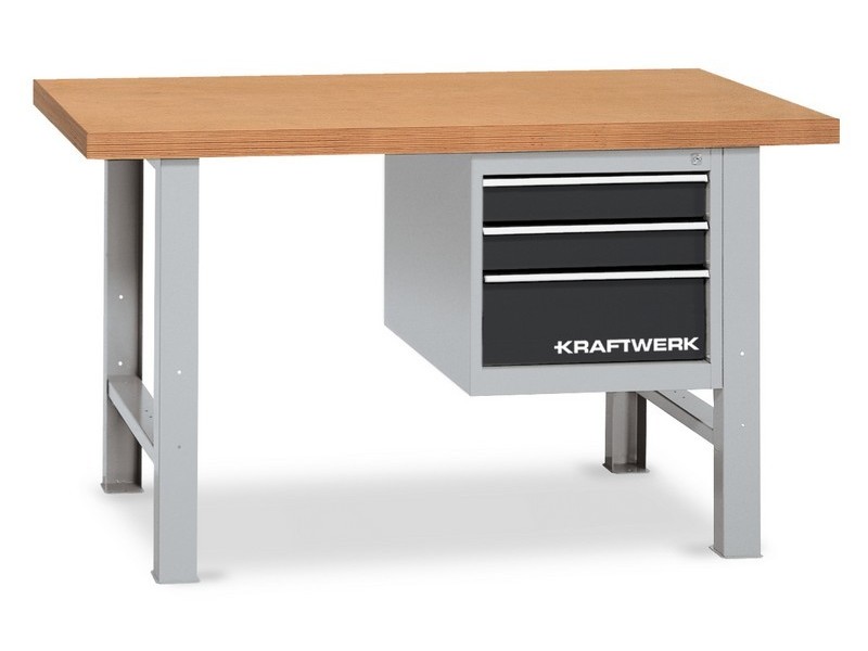 AKCE KW: Pracovní stůl 1500x700mm 3 zásuvky MODULAR 1500 / nosnost 300kg