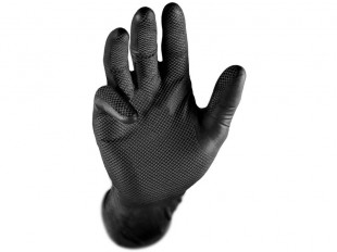 Pracovní rukavice Nitrilové Grippaz černé vel. S 50ks