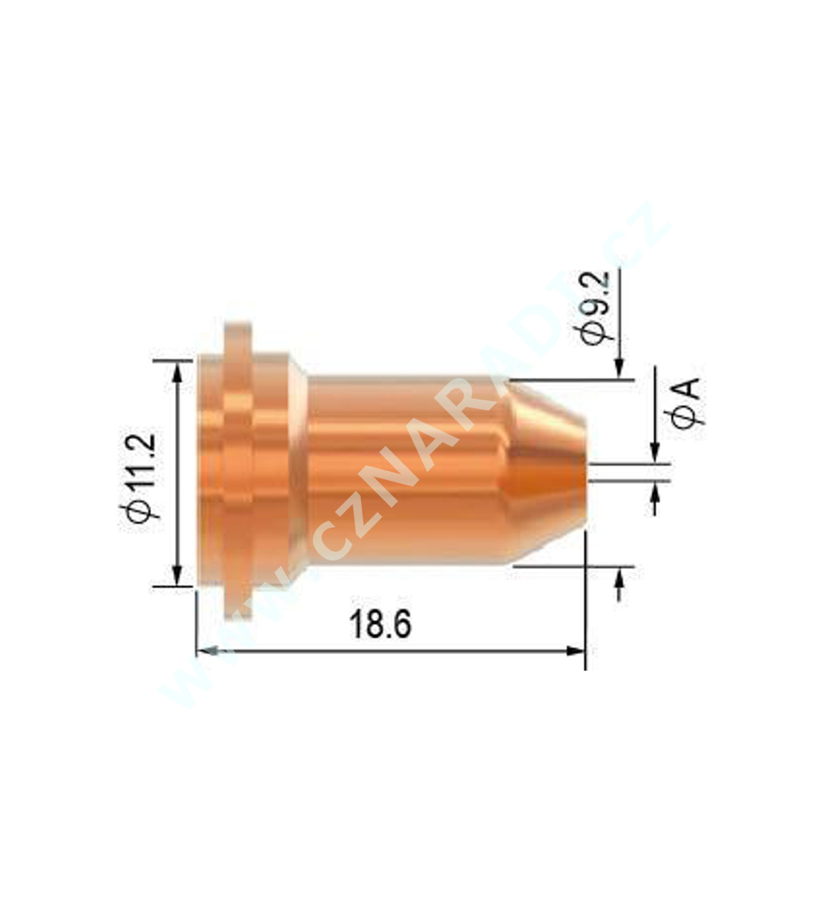 Plazmová dýza 1,0mm standard pro řezací hořák Parker SCP40 / 60