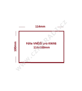 Fólie VNĚJŠÍ pro KWX6 114x100mm