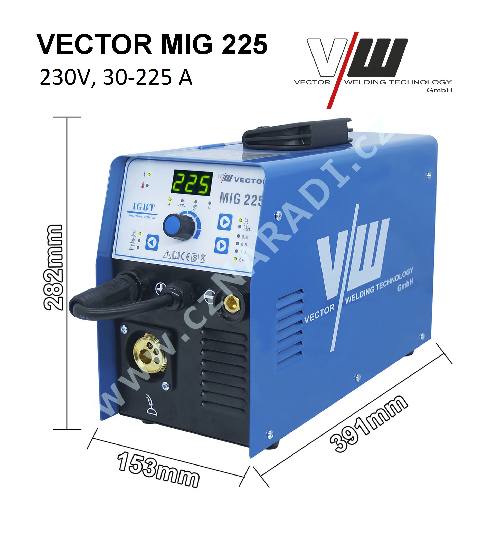 VECTOR MIG 225, multifunkční svářečka M2225B	