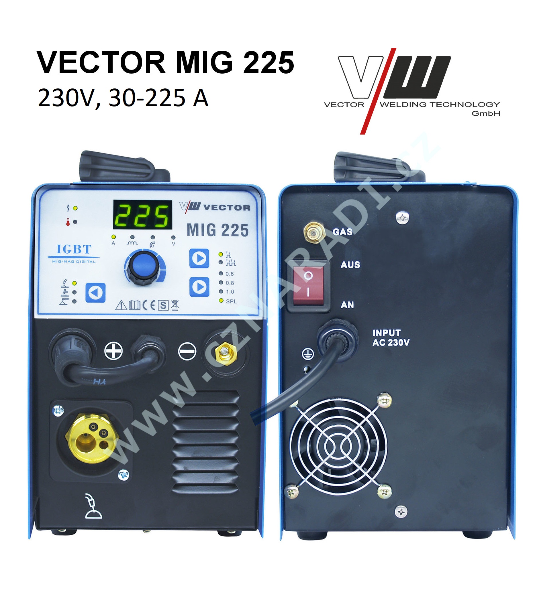 VECTOR MIG 225, multifunkční svářečka M2225B	