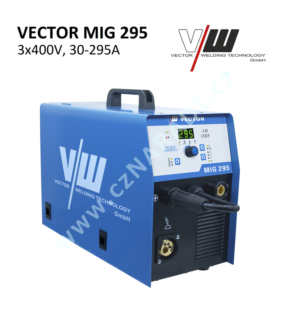 VECTOR MIG 295, tří-fázová multifunkční svářečka